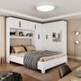 Imagem de Guarda-Roupa Casal Modulado 5 Portas com Cama Hercules 4 Portas 4 Gavetas com Espelho