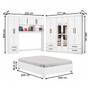 Imagem de Guarda-Roupa Casal Modulado com Cama Hércules 11 Portas 6 Gavetas com Espelho Branco - Carioca Móveis