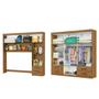 Imagem de Guarda-Roupa Casal Modulado com Cama Hércules 11 Portas 6 Gavetas com Espelho Cinamomo - Carioca Móveis