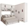 Imagem de Guarda-Roupa Casal Modulado com Cama Paradise 10 Portas 6gavetasbranco - Panorama Móveis