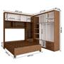 Imagem de Guarda-Roupa Casal Modulado com Cama Paradise 10  Portas 6gavetasfreijó - Panorama Móveis