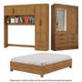 Imagem de Guarda Roupa Casal Modulado Sevilha 5 e 2 Portas 8 Gavetas com Espelho e Cama Casal Carioca Móveis