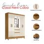 Imagem de Guarda Roupa Casal New Cuba Com Espelho E Cômoda Lisboa Freijó Off White - Moval