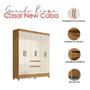 Imagem de Guarda Roupa Casal New Cuba E Cômoda Venus Freijó Off White - Moval