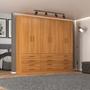 Imagem de Guarda-Roupa Casal New Mônaco 6 Portas 12 Gavetas Cinnamomo - Evidência Móveis