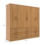 Imagem de Guarda-Roupa Casal New Mônaco 6 Portas 12 Gavetas Cinnamomo - Evidência Móveis
