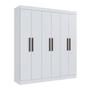 Imagem de Guarda-Roupa Casal New Xangai 6 Portas 2 Gavetas 100% Mdf Branco - Doripel