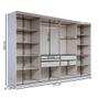 Imagem de Guarda-Roupa Casal Odisseia 8 Portas 4 Gavetas com Espelho Branco - Panorama Móveis