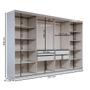 Imagem de Guarda-Roupa Casal Odisseia 8 Portas 4 Gavetas com Espelho Branco - Panorama Móveis