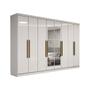 Imagem de Guarda-Roupa Casal Odisseia 8 Portas 4 Gavetas com Espelho Branco - Panorama Móveis