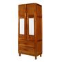 Imagem de Guarda-Roupa Casal Piauí 4 Portas 2 Gavetas 1 Prateleira com Espelhoclean Ypê - Rodmóveis