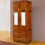 Imagem de Guarda-Roupa Casal Piauí 4 Portas 2 Gavetas 1 Prateleira com Espelhoclean Ypê - Rodmóveis