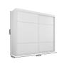 Imagem de Guarda Roupa Casal Porta De Correr Grande Branco Gold Framar