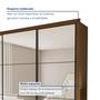 Imagem de Guarda Roupa Casal Premium Ravena 242cm com Espelho 3 Portas 6 Gavetas Espresso Móveis