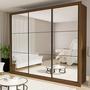 Imagem de Guarda Roupa Casal Premium Ravena 242cm com Espelho 3 Portas 6 Gavetas Espresso Móveis