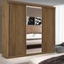 Imagem de Guarda Roupa Casal Premium Sky 205,9cm com com Espelho 3 Portas 4 Gavetas Espresso