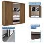 Imagem de Guarda Roupa Casal Premium Sky 205,9cm com com Espelho 3 Portas 4 Gavetas Espresso