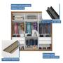 Imagem de Guarda Roupa Casal Premium Sky 205,9cm com com Espelho 3 Portas 4 Gavetas Espresso