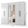 Imagem de Guarda Roupa Casal Prime 7000 Branco com Espelho 2264E - Araplac