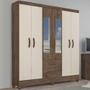 Imagem de Guarda-Roupa Casal Real 6 Portas 2 Gavetas com Espelho Atualle Móveis