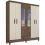 Imagem de Guarda-Roupa Casal Real 6 Portas 2 Gavetas com Espelho Atualle Móveis