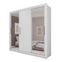 Imagem de Guarda-Roupa Casal Santiago 3 Portas 4 Gavetas com Espelho 8002200221 Branco - Caemmun