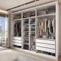 Imagem de Guarda-Roupa Casal Severo 6 Portas 6 Gavetas com Espelho Branco - Panorama Móveis