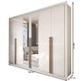 Imagem de Guarda-Roupa Casal Severo 6 Portas 6 Gavetas com Espelho Branco - Panorama Móveis