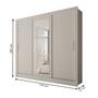 Imagem de Guarda-Roupa Casal Sophia 3 Portas 3 Gavetas com Espelho Branco - Panorama Móveis
