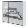 Imagem de Guarda-Roupa Casal Spazio 270 Super Glass 3 portas 6 Gavetas Branco