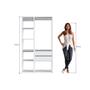 Imagem de Guarda Roupa Closet 2 Peças com 1 Cabideiros 2 Gavetas e 6 Nichos Easy Prodecor