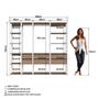Imagem de Guarda Roupa Closet 4 Peças com 2 Cabideiros 6 Gavetas e 11 Nichos Easy