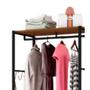 Imagem de Guarda-roupa Closet de Ferro 2 Gavetas 2 Cabideiros Lyon Preto/Demolição