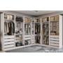 Imagem de Guarda Roupa Closet de Quarto Aberto ARM158BMDP c/ 2 Gavetas s/ Portas Nogueira - Kappesberg