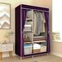 Imagem de Guarda Roupa Closet Dobrável Organizador com Capa de Tecido 2 Portas  ROXO