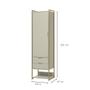 Guarda-Roupa Closet Industrial Mital 1 PT 2 GV Off White e Dourado - Mobly Imagem de Guarda-Roupa Closet Industrial Mital 1 PT 2 GV Off White e Dourado
