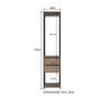 Imagem de Guarda-Roupa Closet Merlin com Cabideiro 2 GV Preto e Montana 183x40 cm