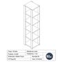 Guarda Roupa Closet Modulado 40x45x183cm com 6 Prateleiras ProDecor em MDP Montana e Branco Imagem de Guarda Roupa Closet Modulado 40x45x183cm com 6 Prateleiras ProDecor em MDP Montana e Branco