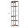Guarda Roupa Closet Modulado 40x45x183cm com 6 Prateleiras ProDecor em MDP Montana e Branco Imagem de Guarda Roupa Closet Modulado 40x45x183cm com 6 Prateleiras ProDecor em MDP Montana e Branco