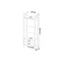 Imagem de Guarda Roupa Closet Modulado AZ1011 c/ 2 Gavetas e 1 Prateleira cor Amêndoa/Branco - Tecno Mobili