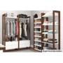 Imagem de Guarda Roupa Closet Modulado AZ1011 c/ 2 Gavetas e 1 Prateleira cor Amêndoa/Branco - Tecno Mobili