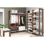 Imagem de Guarda Roupa Closet Modulado AZ1029 Cabideiro c/ 2 Prateleiras cor Amêndoa/Branco - Tecno Mobili