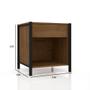 Imagem de Guarda Roupa Closet Modulado Barcelona Com 2 Mesas De Cabeceira Preto Demolição Artefamol