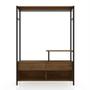 Imagem de Guarda Roupa Closet Modulado Barcelona Com 2 Mesas De Cabeceira Preto Demolição Artefamol