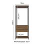 Imagem de Guarda-Roupa Closet Modulado Valencia 2 Gavetas 70cm Rustic/Preto Madesa