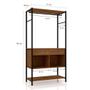 Imagem de Guarda Roupa Closet Paris Tubular 02 Gavetas Preto Demolição Artefamol