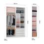 Imagem de Guarda Roupa Closet sem Portas 2 Módulos 3 Gavetas e 2 Cabideiros Prime Luciane Móveis