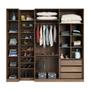 Imagem de Guarda Roupa Closet sem Portas 3 Peças com Sapateira, 3 Gavetas, 2 Cabideiros Prime Luciane Móveis