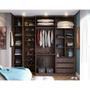 Imagem de Guarda Roupa Closet sem Portas 3 Peças com Sapateira, 3 Gavetas, 2 Cabideiros Prime Luciane Móveis