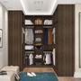 Imagem de Guarda Roupa Closet sem Portas Canto em U com 5 Peças, 6 Gavetas, 5 Cabideiros Prime Luciane Móveis